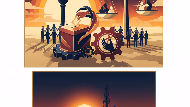 ベネズエラの地図と上昇する石油株価チャートのイメージ