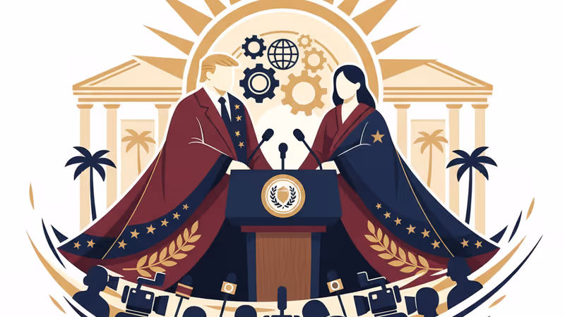 President Trump and Marco Rubio announcing the Maduro capture