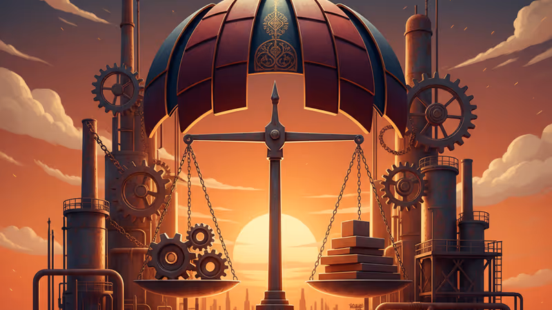 ベネズエラの石油精製施設とトランプ政権の政策を象徴するイメージ