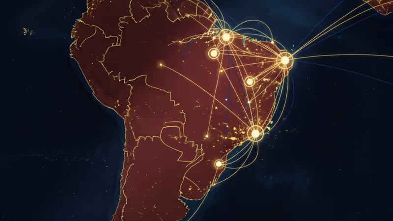 베네수엘라 석유 생산 시설과 황량한 지평선 전경