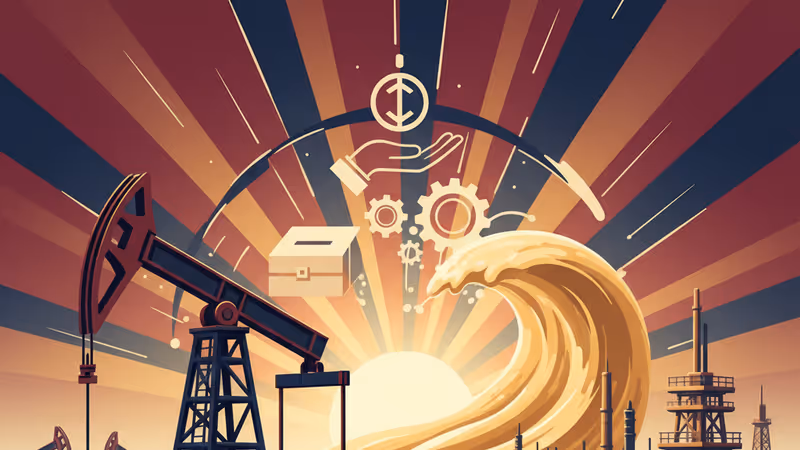 Oil well infrastructure operated by PDVSA in Venezuela