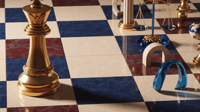 Close-up of a chess board symbolizing power dynamics