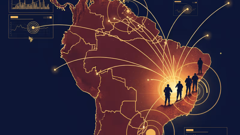 Conceptual military drone surveillance over the Venezuelan coast