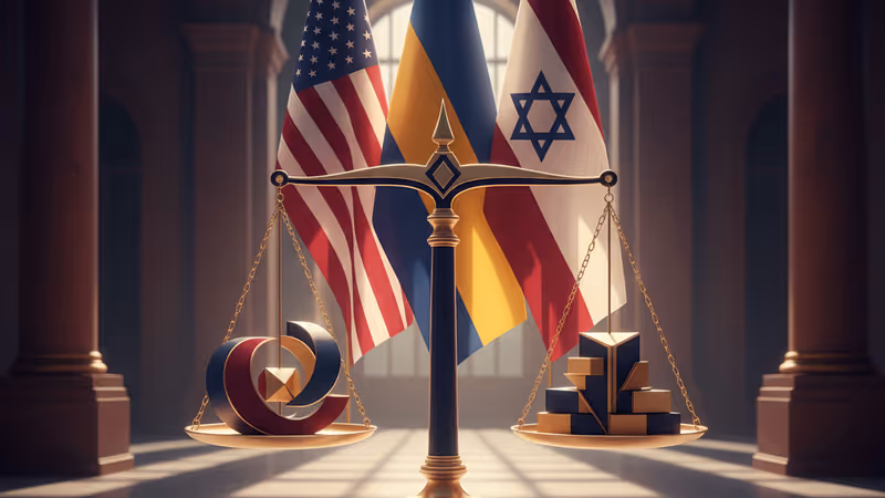 象徵外交談判的萬年筆與世界地圖