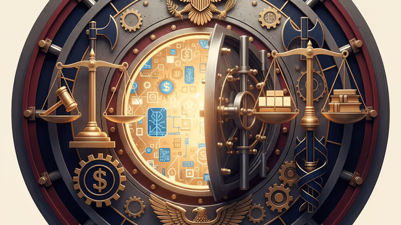 A visual representation of Trump's PAC war chest with digital and gold assets.