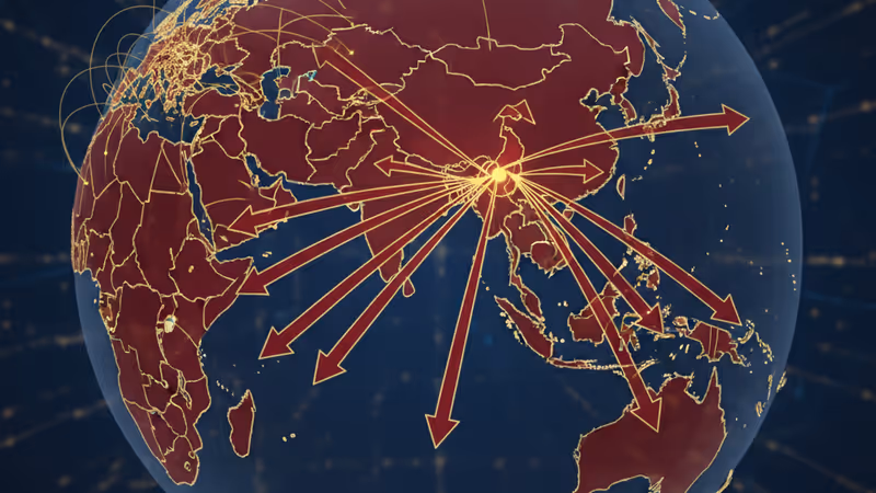 緊迫する北東アジアの軍事情勢を象徴するデジタル戦術マップ