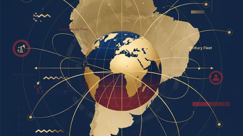 베네수엘라 상공을 비행하는 군용기와 석유 시설 전경