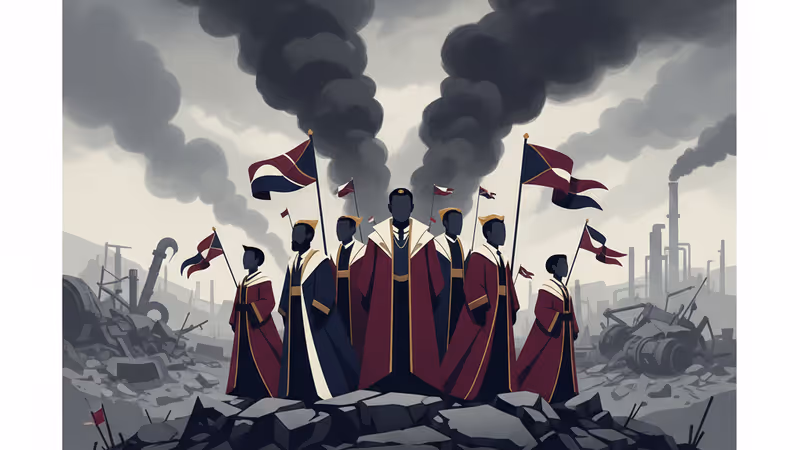 폭발로 인해 연기가 솟아오르는 내몽골 철강 공장 전경