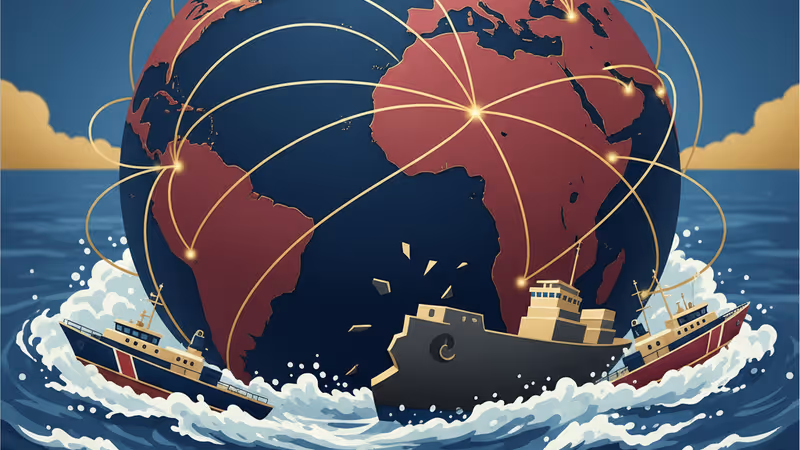 在南海爭議海域進行搜救任務的船隻與沈沒貨輪