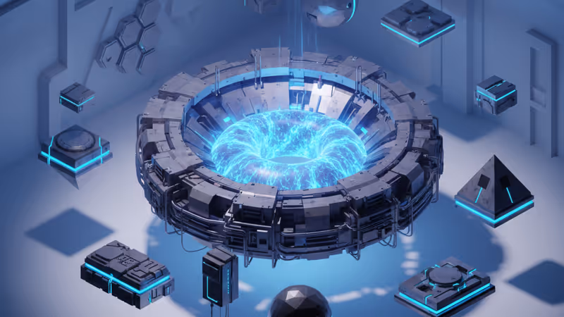 타입원 에너지의 핵융합 발전 장치 내부 플라즈마 시뮬레이션 모습