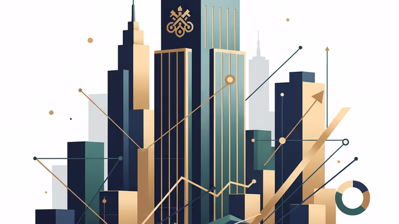 뉴욕 맨해튼 거리에 위치한 UBS 로고와 미국 금융권 전경