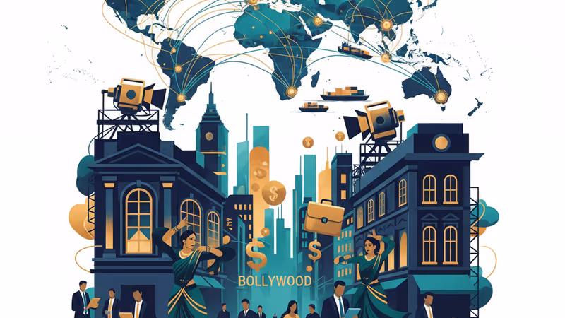 Bollywood film crew shooting on the streets of London