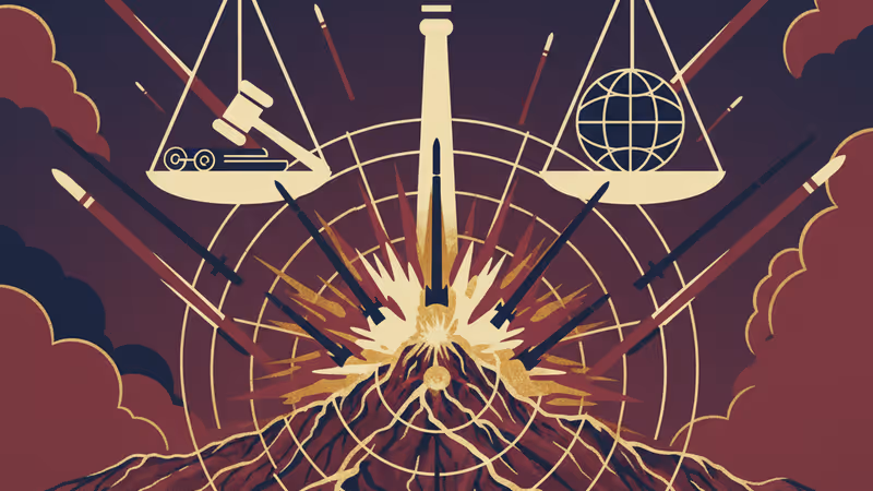 夜間のシリア山岳地帯における精密空爆のイメージ