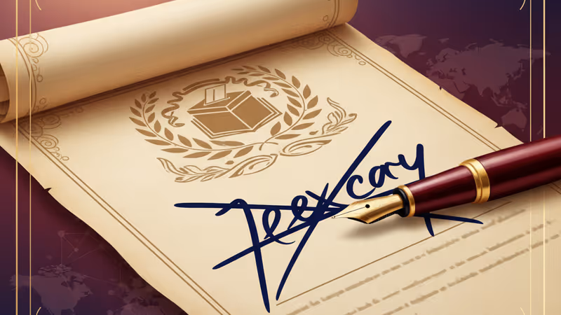 曇り空の下、モスクのシルエットを背景にした法廷のガベルと古い文書。