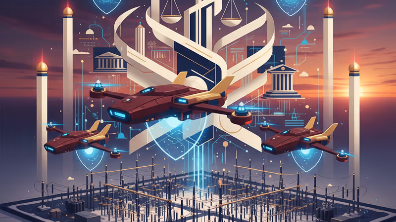 Defense drones patrolling over Ukraine energy grid