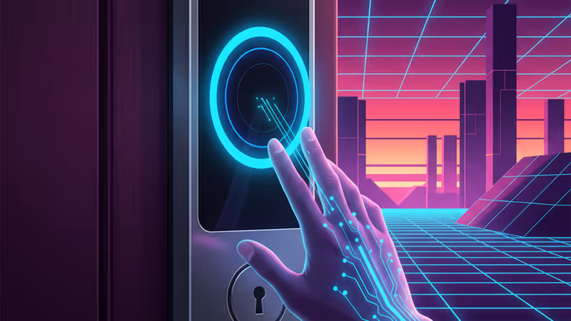 손바닥 정맥을 스캔하여 문을 여는 울트라락 볼트 센스 스마트 도어락