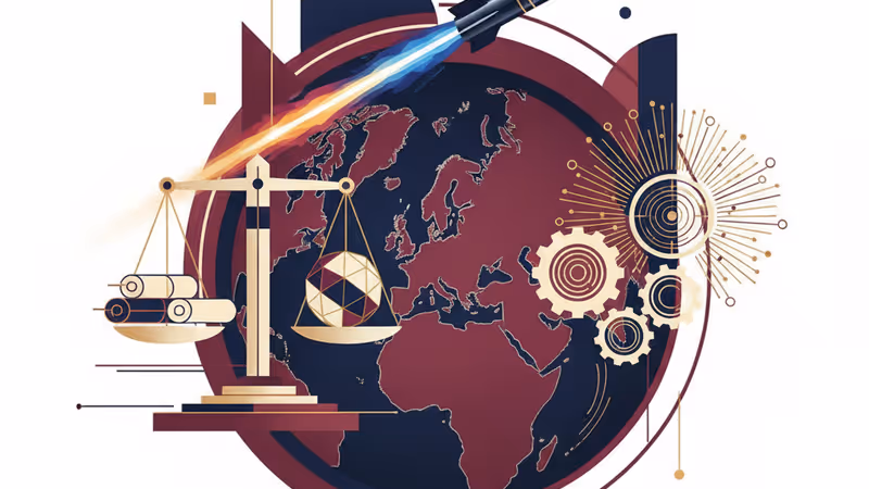 A hypersonic missile flying over a map of Eastern Europe