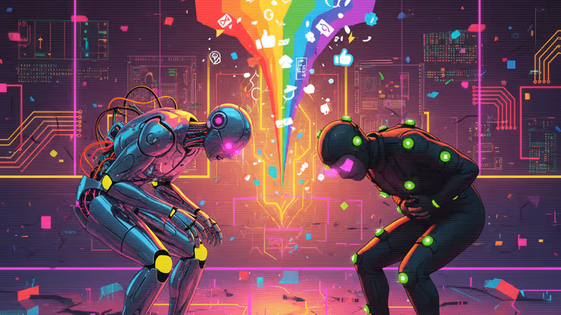 Unitree G1ロボットと操作者のハプニングの様子