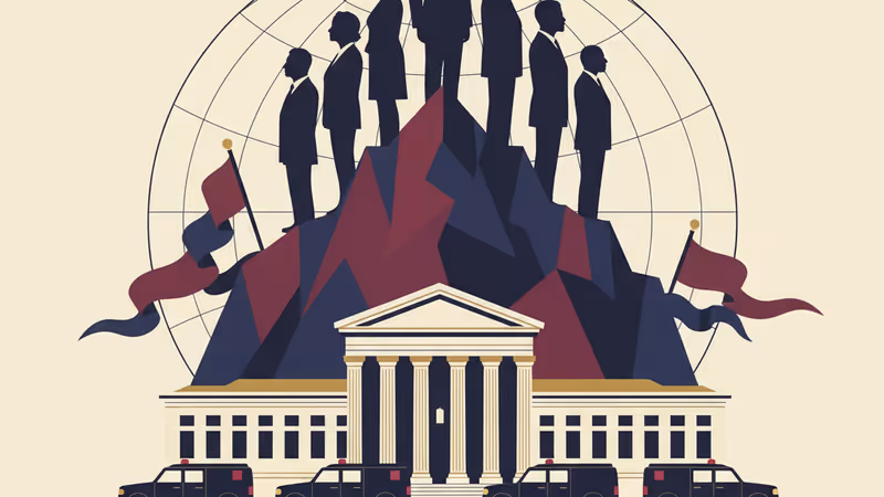 Heavily guarded motorcade arriving at an NYC courthouse