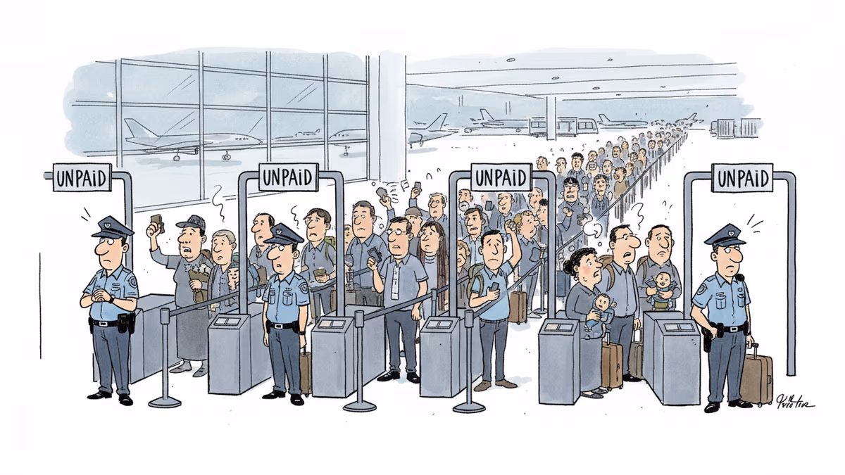 空港セキュリティが無給勤務、また政府閉鎖で旅行者への影響は