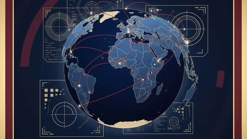 ベネズエラ情勢と米ロ対立を象徴する世界地図のイメージ