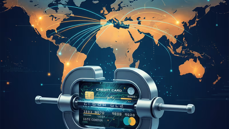 美國政府計畫限制信用卡利率上限的視覺概念圖