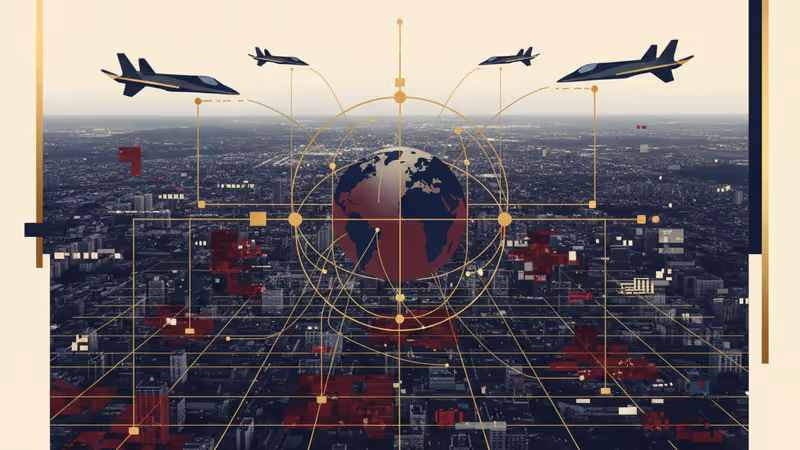 US military helicopters flying over a blacked-out Caracas skyline at night