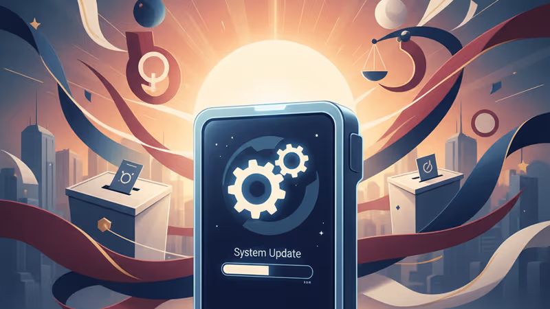 米国国旗と机の上に積まれた移民申請書類のイメージ