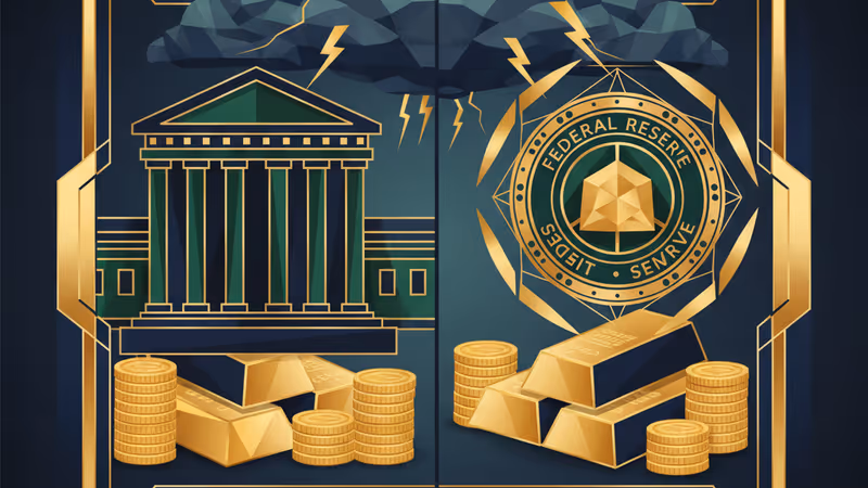 美國最高法院與聯準會獨立性之爭的象徵圖