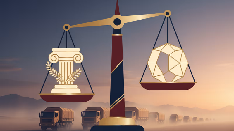 Military convoy transporting detainees across the Syria-Iraq border