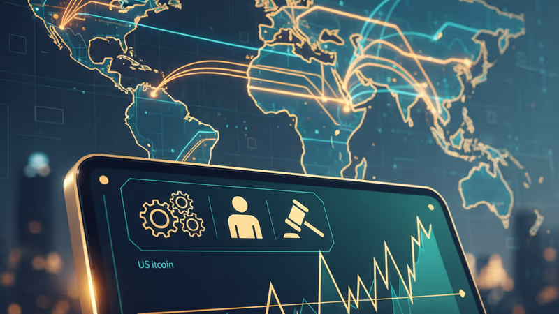 經濟數據衝擊下的加密貨幣市場示意圖