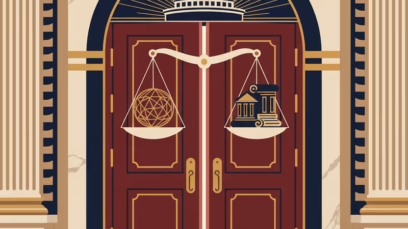 The grand entrance to the United States Senate chamber