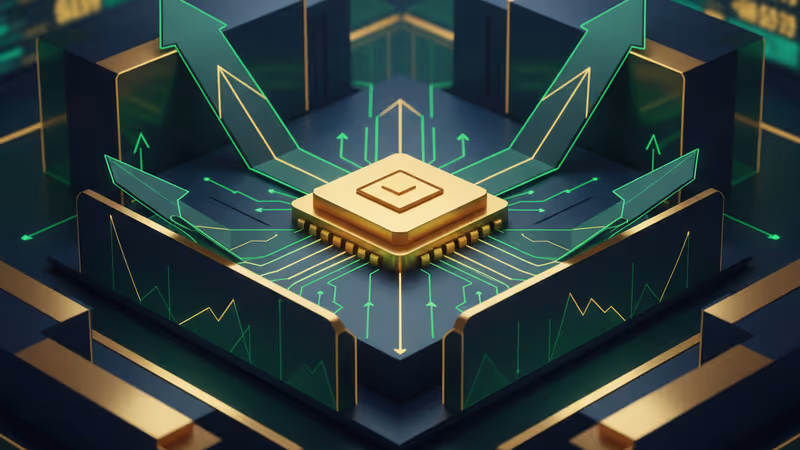 상승 화살표와 녹색 지수가 표시된 뉴욕 증시 전광판