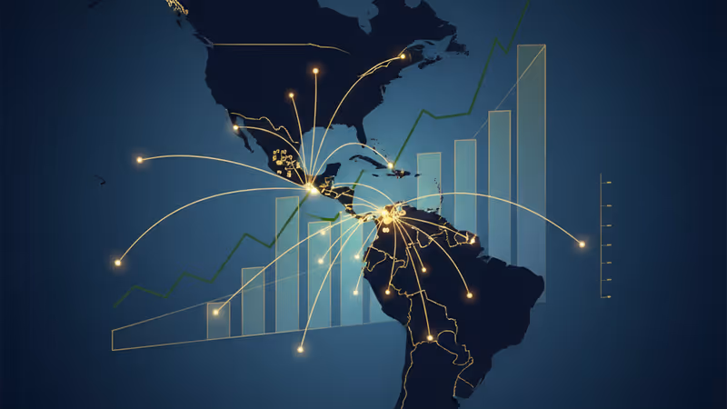 해질녘 가동 중인 유전 펌프와 미국 국기가 겹쳐진 모습