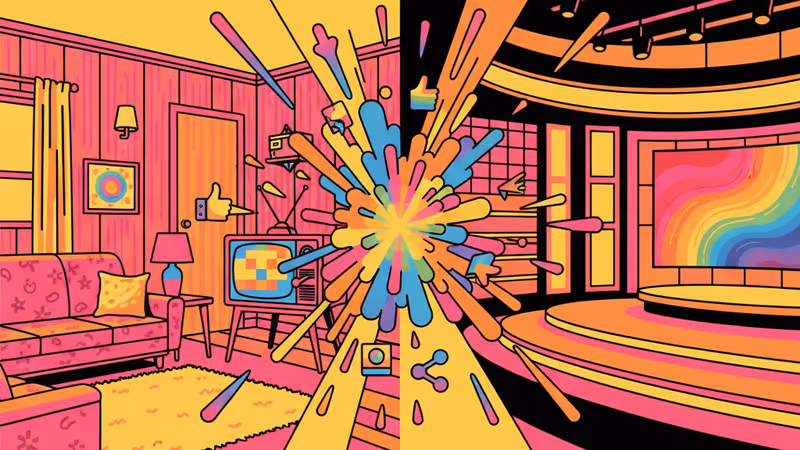 經典美劇《One Day at a Time》風格的復古電視影像