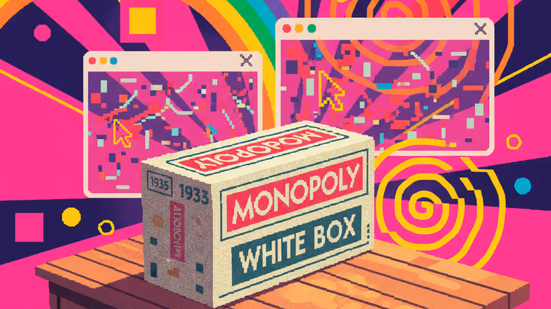 虫眼鏡で鑑定されるヴィンテージのモノポリーと古いゲームの駒