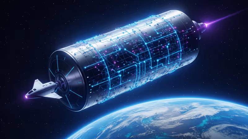 Artist's rendering of the Vast Haven-1 space station in orbit