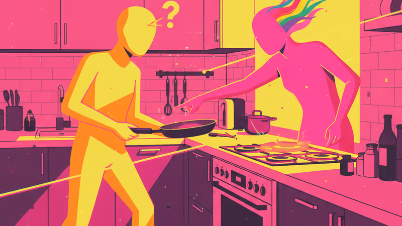 Roommates arguing over kitchen appliance usage