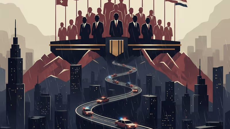 Heavy security motorcade transport in New York City