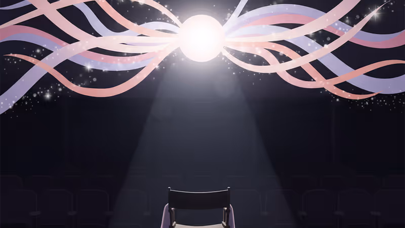 Cinematic theater lighting symbolizing the legacy of Ahn Sung-ki