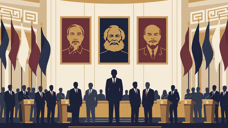 越南共產黨第14次全國代表大會於河內開幕的現場景象