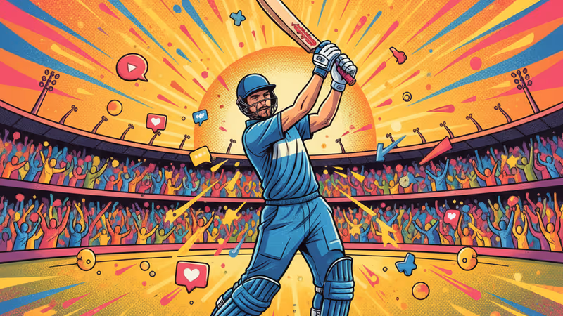 ニュージーランド戦で打撃を行うヴィラット・コーリ選手