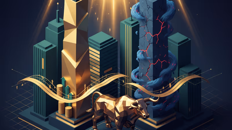 顯示股價趨勢與金融數據的現代化數位儀表板