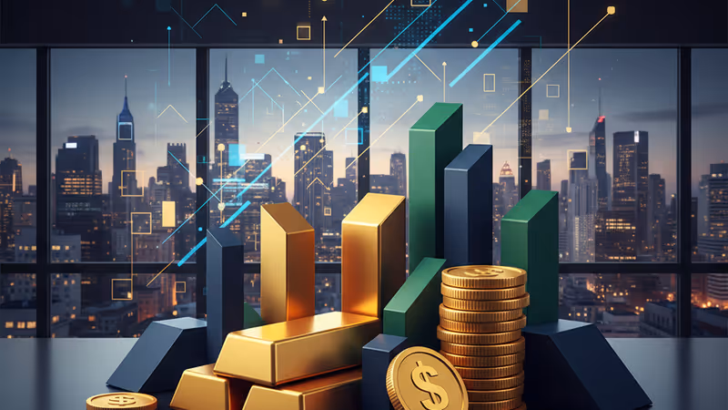 뉴욕 월스트리트 황소 상과 미국 국회의사당의 실루엣