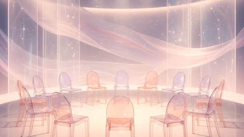 워너원 멤버들의 재결합 리얼리티 촬영을 상징하는 따뜻한 분위기의 스튜디오