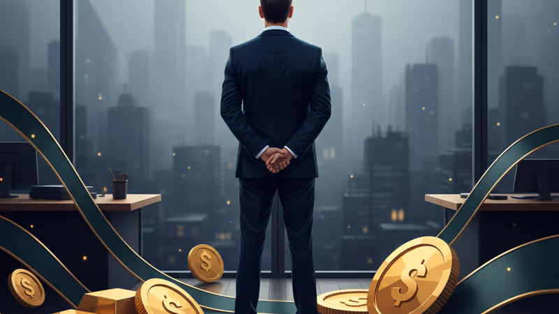 비 오는 날 어두운 빌딩 숲 전경