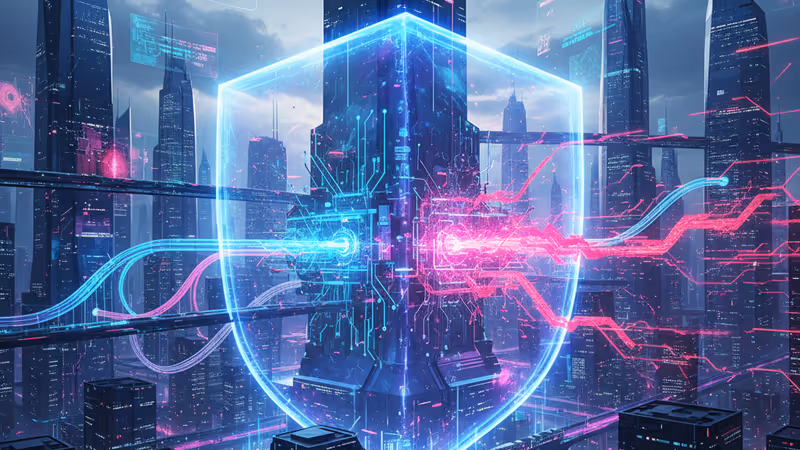 Conceptual visualization of Witness AI security monitoring agentic behavior