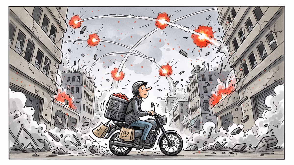 戰火下的外送不停歇：誰來承擔「必要不可缺」的代價？