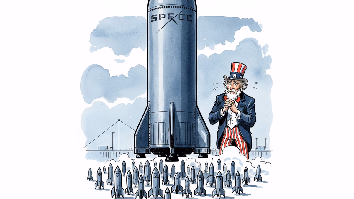 When One Company Controls 5/6 of US Space Launches