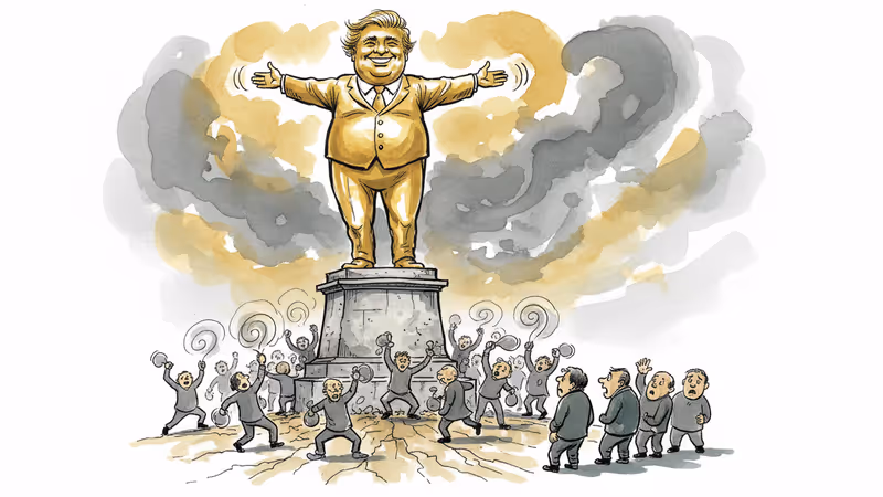 川普黃金雕像背後的權力密碼：為何獨裁者都愛建巨型銅像？